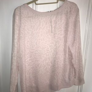 Loft Pink Leopard Blouse